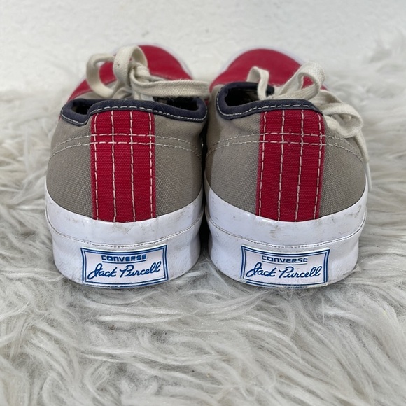 Converse Jack Purcell Signature Series CVO Ox Two-Tone RED/GRAY Canvas Unisex - Picture 4 of 12